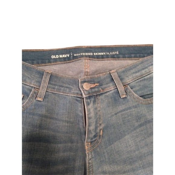 Women's OLD NAVY BOYFRIEND SKINNY LOW RISE STRETCH DENIM JEANS Size 4 - Picture 3 of 3